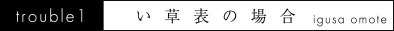 trouble01 い草表の場合